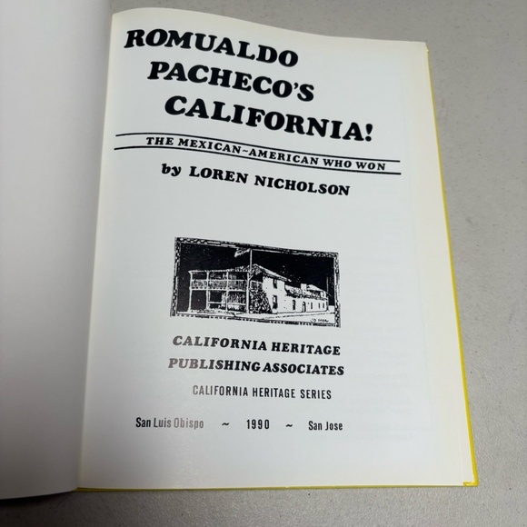 Vintage Romualdo Pacheco's California! The Mexican-American Who Won Book 1990 - Picture 4 of 5
